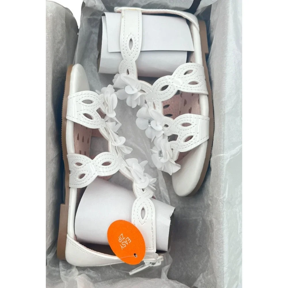 Jumping Beans Toddler‎ Girls Extravagant Fashion Sandals Size 9 Solid White